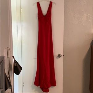Calvin Klein Red formal satin dress 10P